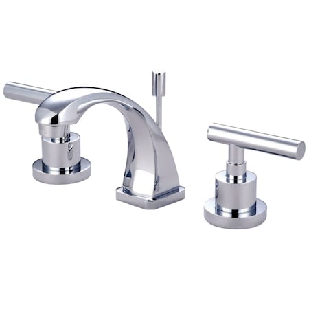 Kingston Brass KS4941CML Manhattan 8" Widespread Bathroom Faucet, Polished Chrome KS4941CML
